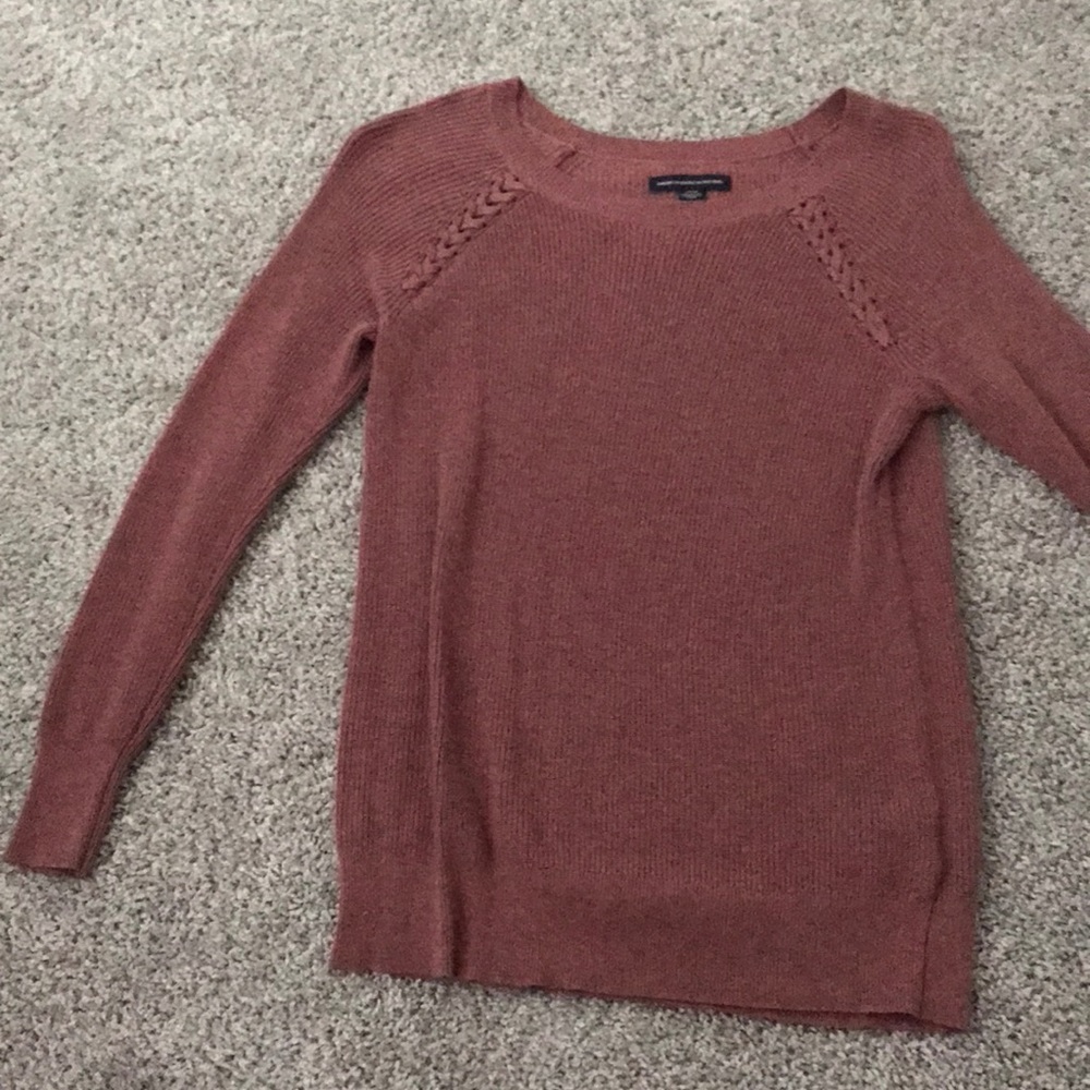 Pink long sleeved sweater